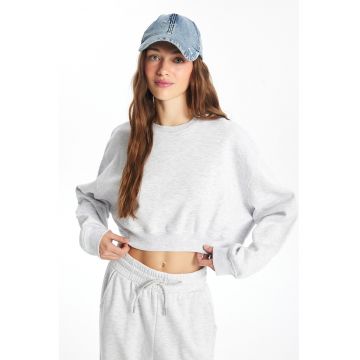 Bluza de trening crop cu maneci cazute