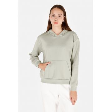 Hanorac din amestec de bumbac cu buzunar kangaroo Hanorac din amestec de bumbac cu buzunar kangaroo