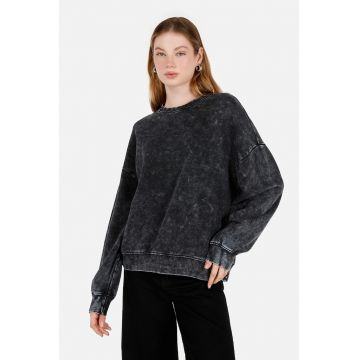 Bluza de trening din bumbac cu maneci cazute Bluza de trening din bumbac cu maneci cazute