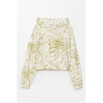 Hanorac crop cu model tie-dye
