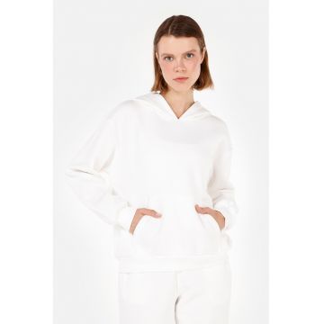 Hanorac din amestec de bumbac cu buzunar kangaroo Hanorac din amestec de bumbac cu buzunar kangaroo