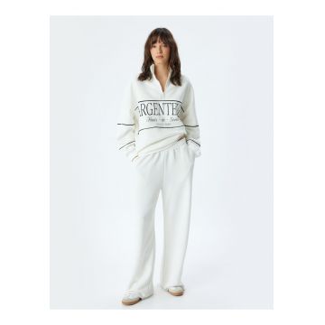 Bluza de trening supradimensionata cu model text