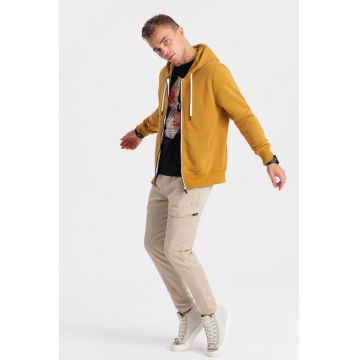 Hanorac cu buzunare frontale - Maro deschis