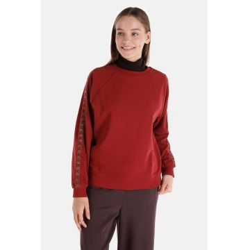 Bluza de trening cu detalii etnice brodate