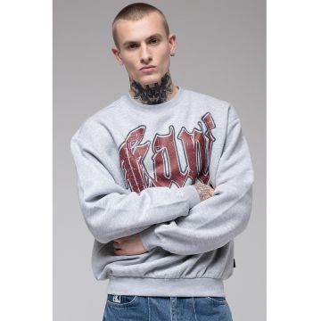 Bluza de trening cu decolteu la baza gatului si imprimeu logo Bluza de trening cu decolteu la baza gatului si imprimeu logo