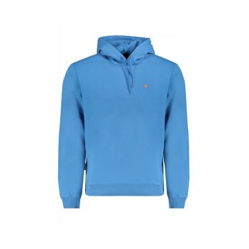 Hanorac barbati - cu mini logo brodat - Regular fit -  Albastru