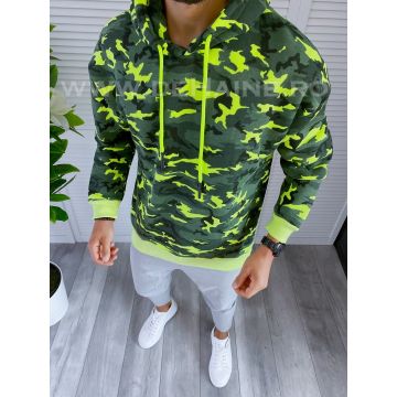 Hanorac barbati oversize verde K348 S2-4 Hanorac barbati oversize verde K348 S2-4