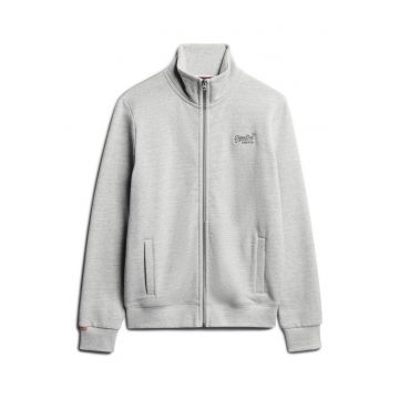 Bluza de trening cu fermoar si broderie logo Essential - Gri