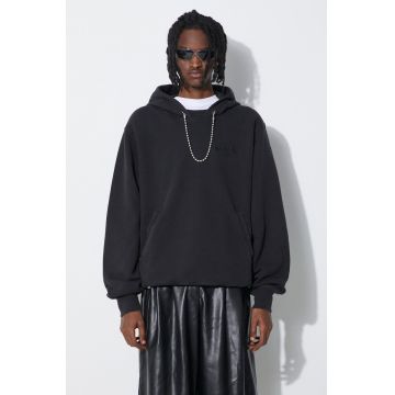 AMBUSH hanorac de bumbac Ballchain barbati, culoarea negru, cu glugă, cu imprimeu, BMBB001S24FLE