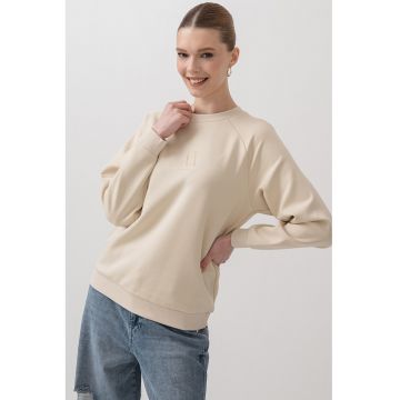 Bluza de trening cu decolteu la baza gatului si maneci raglan