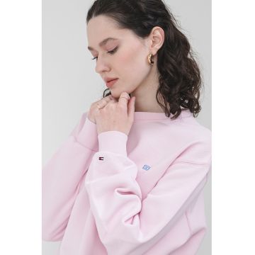 Bluza de trening din bumbac cu decolteu la baza gatului