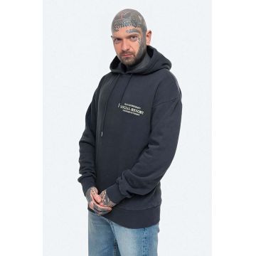 Han Kjøbenhavn bluză bărbați, culoarea negru, cu glugă, cu imprimeu M.130149-black Han Kjøbenhavn bluză bărbați, culoarea negru, cu glugă, cu imprimeu M.130149-black