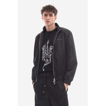 Han Kjøbenhavn bluză Track top bărbați, culoarea negru, uni M.132573-BLACK