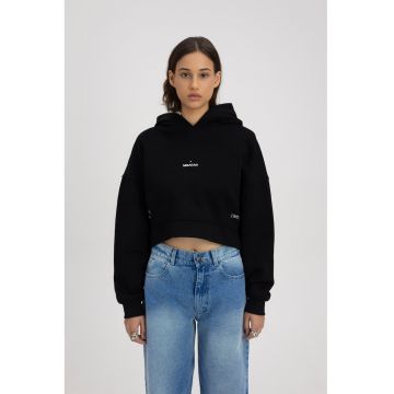 Hanorac crop cu maneci cazute