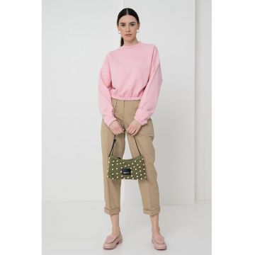 Bluza de trening crop cu model uni
