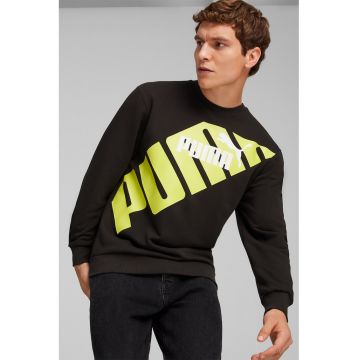 Bluza de trening cu imprimeu logo Power - Negru - Verde lime -
