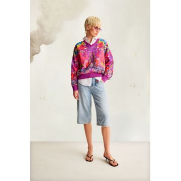 Medicine bluza culoarea violet, modelator