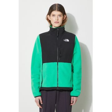 The North Face hanorac fleece W Denali Jacket culoarea verde, neted, NF0A7UR6PO81