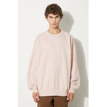 Vans hanorac de bumbac Premium Classics LX Crew Fleece barbati, culoarea roz, neted, VN000GBWBQL1