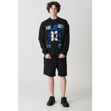 Bluza de trening cu decolteu la baza gatului si model