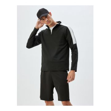 Bluza de trening cu fermoar scurt