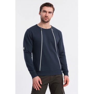 Bluza de trening cu fermoare decorative