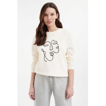 Bluza de trening cu model contrastant