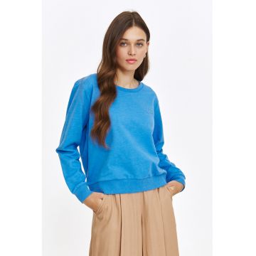 Bluza de trening din amestec de bumbac cu maneci cazute