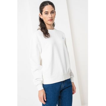 Bluza de trening din bumbac cu decolteu la baza gatului