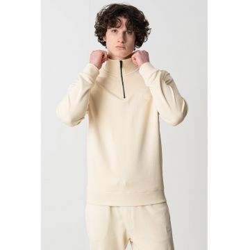 Bluza de trening din bumbac cu fenta cu fermoar Zetrust