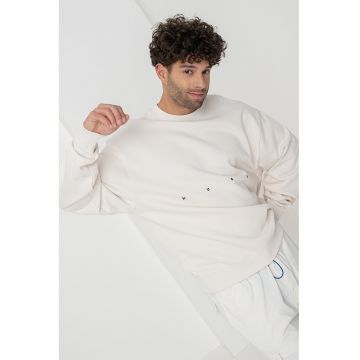 Bluza de trening lejera cu imprimeu pe partea din spate