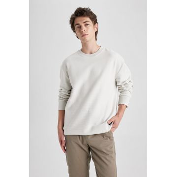 Bluza sport de bumbac cu aspect texturat