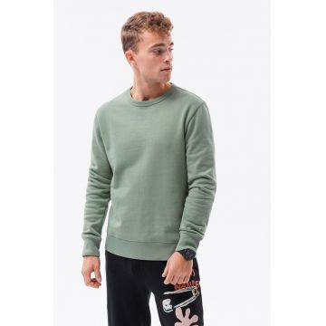 Bluza sport de bumbac cu decolteu la baza gatului - Verde deschis -