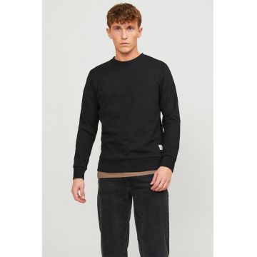 Bluza sport regular fit cu decolteu la baza gatului Basic - Negru