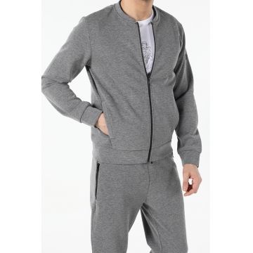 Bluza sport slim fit cu fermoar