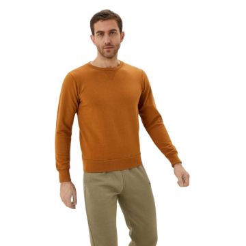 Hanorac barbati  bumbac - maro - croiala regulata - maneca lunga -