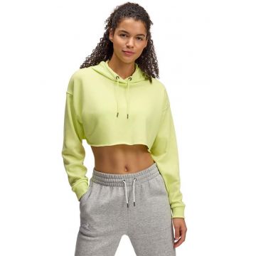 Hanorac crop din material terry cu maneci cazute Icon