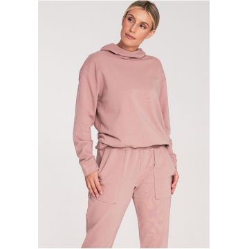 Hanorac dama  M1034 - roz inchis - confortabil - bumbac
