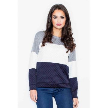 Hanorac dama  multicolor - maneci lungi - poliester/elastan -