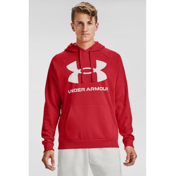 Hanorac din fleece cu imprimeu logo si maneci raglan - pentru fitness Rival