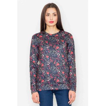 Hanorac  model floral - poliester - multicolor