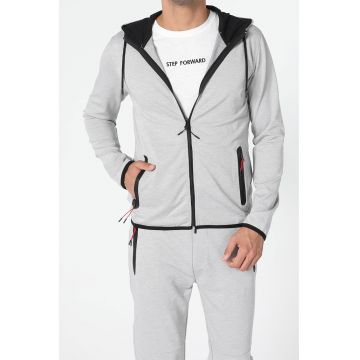 Hanorac slim fit cu fermoar