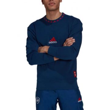 Hanorac sport  model Arsenal - albastru marin - bumbac reciclat - croiala clasica -