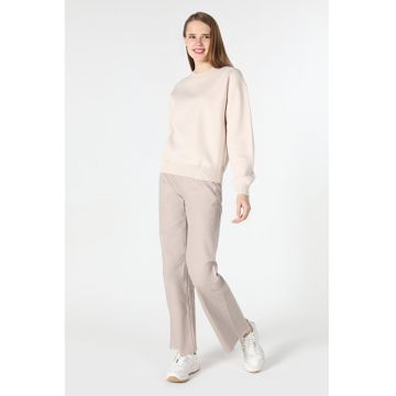 Swater / Bluza De Dama Ecru Regular Fit