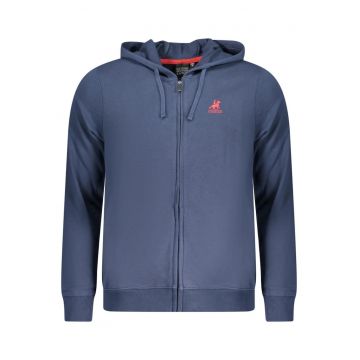 U.S. Grand POLO hanorac barbati cu fermoar si gluga  - logo brodat - cu buzunare - verde