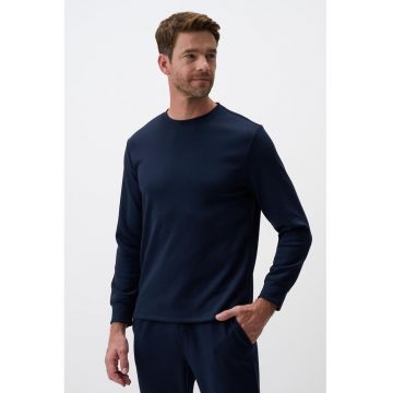 Bluza de trening cu decolteu la baza gatului