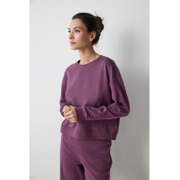 Bluza de trening cu decolteu la baza gatului