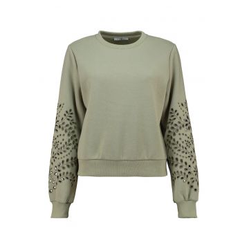 Bluza de trening cu detalii perforate