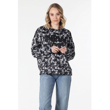 Bluza sport supardimenionata cu imprimeu