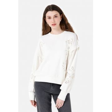Hanorac / Bluza De Dama Alb Regular Fit Cl1067316 8684112033143